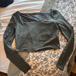 Old navy Long Sleeve Square Neck Top - forest green